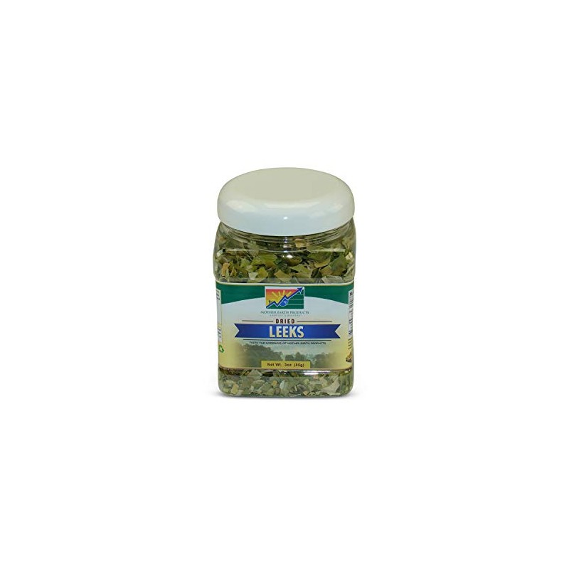 Mother Earth Products Dried Leek Rings, Quart Jar, 3 Oz