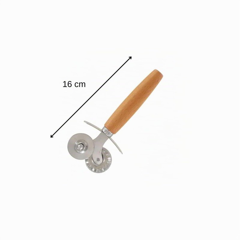 Fackelmann, doppia rotella tagliapasta, 16 cm, Sybaris, manico in legno.
