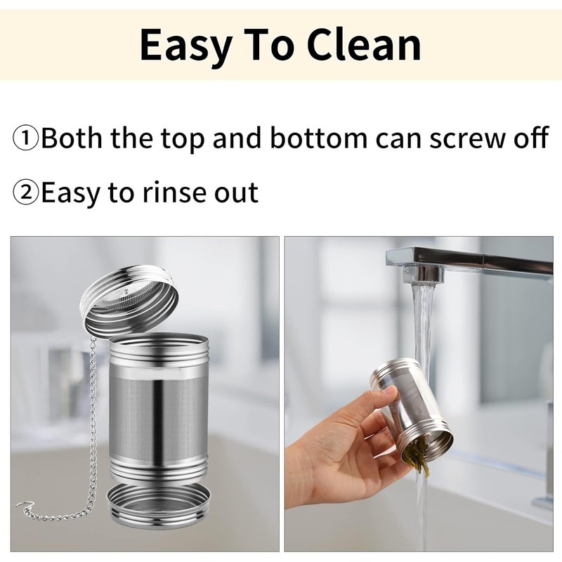 Loose Tea Steeper Extra Fine Mesh, Reusable Tea Infuser Metal,