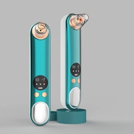 Blackhead Vacuum Pore Remover w Ion Nutrient Infusion, Firming, Lifting & LED Display- Gentle Face Suction Pore Cleanser - Electric Whitehead & Acne Extractor Tool w 3 Adjustable Suction & 6 Probes