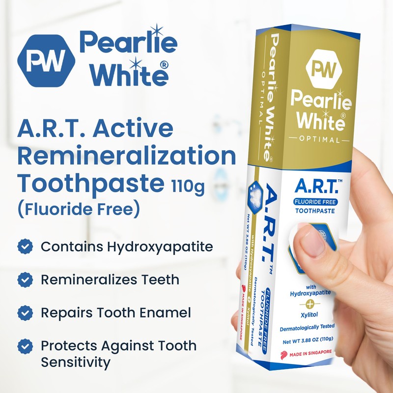 Pearlie White Active Remineralization Fluoride Free Toothpaste - 3.8oz/110gm -