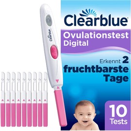 Clearblue Fertility Ovulation Test Kit Digital, 10 Tests + 1 Digital Test Holder, Fertility Test for Women / Ovulation, Proven to Get Pregnant Faster