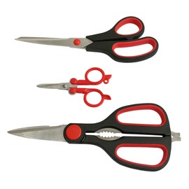 Prolinemax 3 Pc Assorted Scissors Set Kitchen Scissors Mini Foldable Scissors