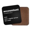 Accountant Square Coaster - Maths Work New Job Dictionary Regular