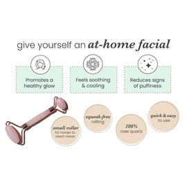 SDARA Rose Quartz Roller - Anti Aging for Wrinkles and Puffy Eyes - Firming Massage