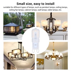 6 Bombillas LED G9 de 3 W Regulables para Lámparas de Techo Y Lámparas Colgantes.(#5) White White White 110-140V es adecuado para soportes de lámpara G9