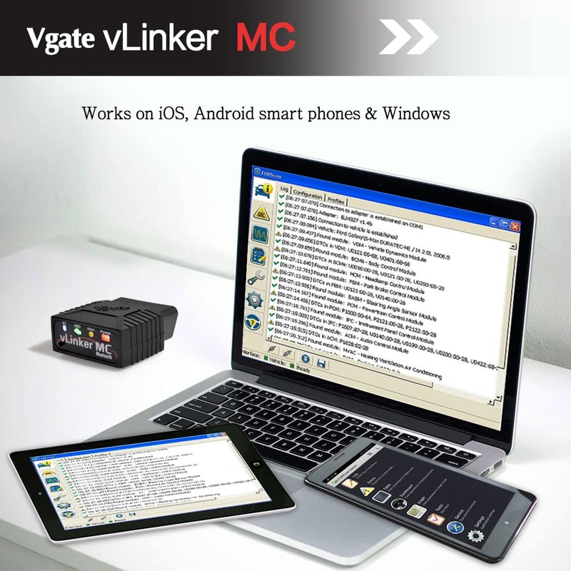 Vgate vLinker MC Bluetooth OBD2 Diagnostic Scanner for Android &