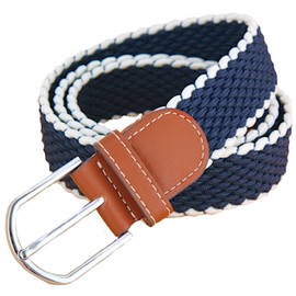 FREESE Men's Woven Mesh Belt, Business & Casual, Gentlemen, Elastic, Freely Adjustable Length, Free size