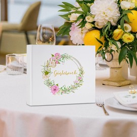 Bridal Shower Guest Book | Wedding Books for Guests to Sign with Pens,Elegant Memorial Reception Supplies for Party Celebrations Engagement