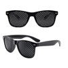MisFun Pack of 2 Black Grid Glasses, Pinhole Glasses, Pinhole