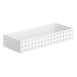 like-it Storage Box, Storage Case, Small Storage, Brix 350, Middle M, Approx. Width 5.5 x Depth 13.8 x Height 2.5 inches (14 x 35 x 6.3 cm), White, Made in Japan, 9023 Cutlery Case, Ballpoint Pen
