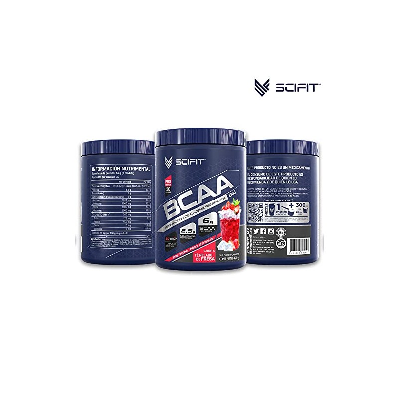 Scifit | Aminoácidos BCAA | 6 g de BCAA 2:1:1