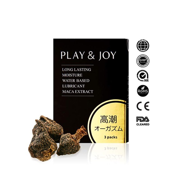 PLAY&JOY Lubricant Jelly, Lotion, Moisturizing, Water Soluble, No Stimulation (Hot 0.1 fl oz (3 ml) x 3 pcs)