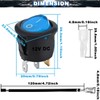 MKBKLLJY 8 Pieces Round Rocker Switch ON/OFF SPST DC 12V