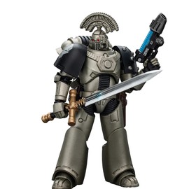 JOYTOY Warhammer The Horus Heresy 1/18 Action Figure-Iron Warriors MKVI Tactical Sergeant with Power Sword and Plasma Pistol Collection Model Birthday Gift