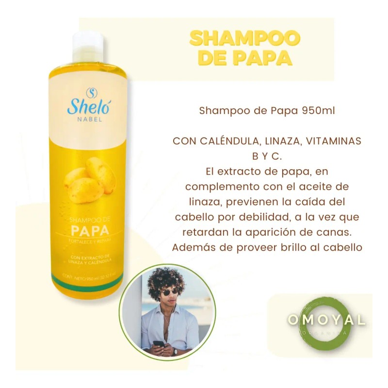 Shampoo Papa 950 Nutritivo Reparador Sheló Nabel