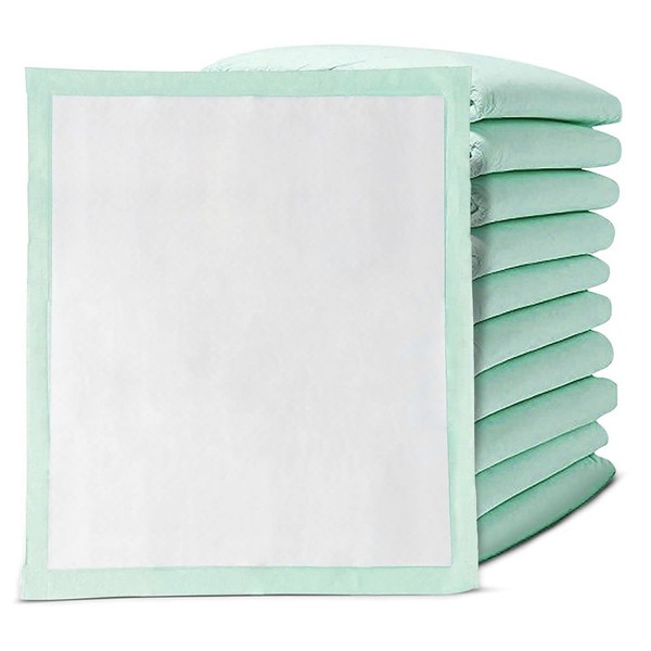Premium Disposable Chucks Underpads 10 Pack, 30" x 36" - Highly Absorbent Bed Pads for Incontinence and Senior Care - Green Color - Leak Proof Protection
