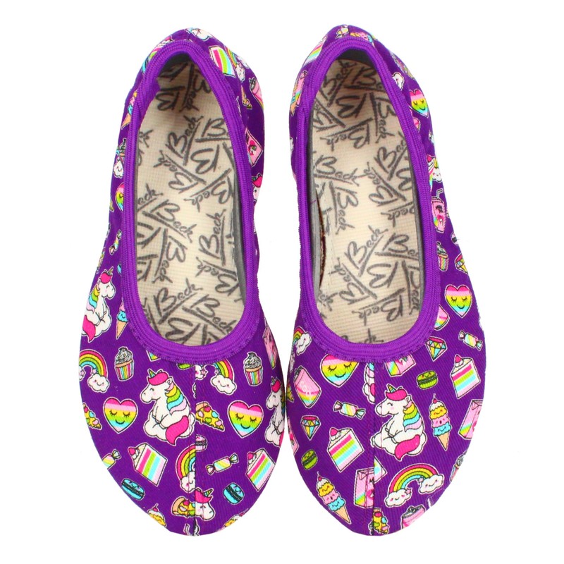 Beck Girls Candy Gymnastics Shoes, purple