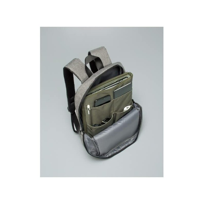Kokuyo BIZRACK Bag-In Bag, Holds 13.3-inch Laptops, Vertical, Gray, Kaha-BRB135M