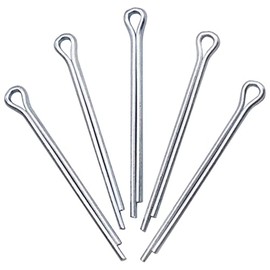 SKIR'CO (1000 pcs) Zinc Plated Steel Cotter Pins 1 x 10 mm, Split Pins, DIN 94, Metal Cotter Pins