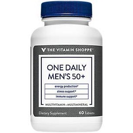 The Vitamin Shoppe One Daily Men's 50+ Multivitamin, 2,000IU Vitamin D3 Multi-Mineral, Antioxidant Supplement That Supports Energy Production, Vision and Immune Health (60 Tablets)