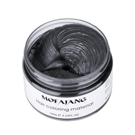 MOFAJANG Unisex Hair Wax Color Dye Styling Cream Mud, Natural Hairstyle Pomade, Washable Temporary,Party Cosplay (Dark Grey)