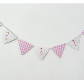 Silly Goose Banner - Goose Baby Shower Garland,Baby Shower Party Supplies,One Silly Goose Blue Gingham Style Birthday Decor,Farm Animal Themed Party Decorations (Goose Banner Pink)