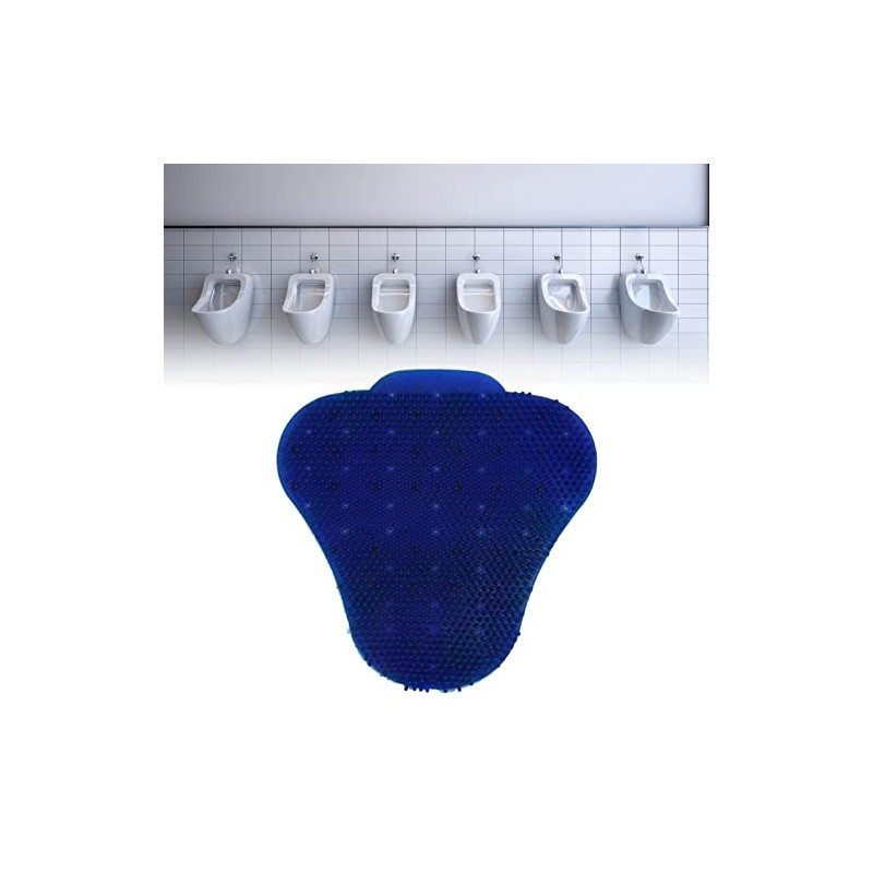 Triangular Anti Splash Urinal Screen Mats, Blue, Deodorizing Scented Design