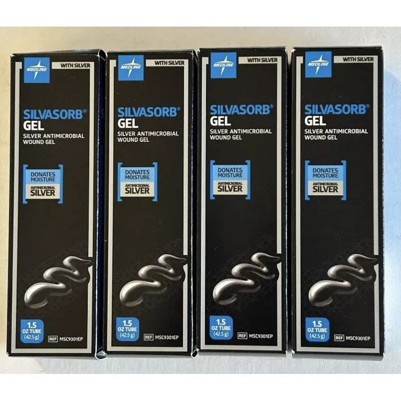 Medline 4 Silvasorb Gel Silver Antimicrobial Wound Gel 1.5 oz.