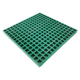 INTBUYING Floor Grating Fiberglass Car Wash Grille FRP Grating Tree Grate High Strength 0.24'' Thickness for Floors Outdoor Drain Cover 1.9ftx1.9ft Green 1 Piece