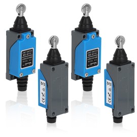 SWAWIS 4pcs ME-8112 Roll Plunger Momentary Limit Switch, 5A 250V AC NC-NO Travel Switch for CNC Milling Laser Plasma Router