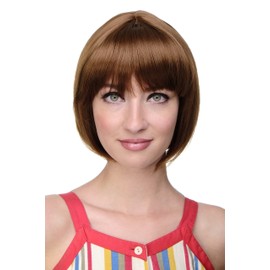 WIG ME UP - Lady Quality Wig Short Page Bob Fringe Bangs Copper Brown Redbrown 703-30