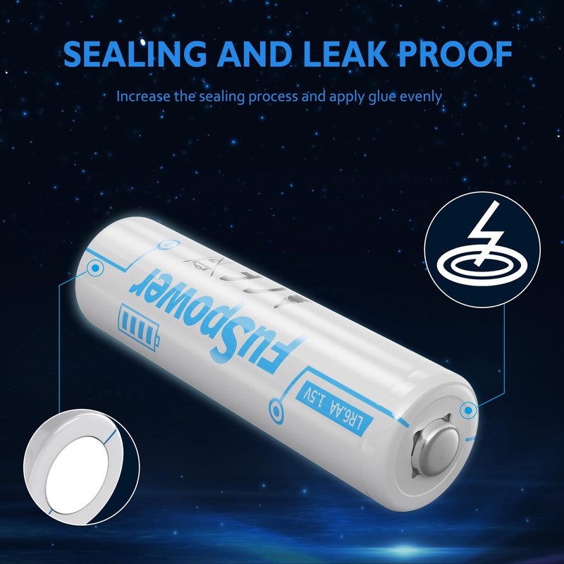 Fuspower AA Batteries Double A Battery 1.5V LR6 Alkaline Battery