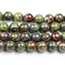 Natural Gemstone Beads for Making Jewellery Energy Healing Crystals Jewelry Chakra Crystal Jewelry Beading supplies Dragon Blood Jasper 6mm 15.5inch About 58-60 Beads