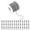 Topacket 66Feet Ball Bead Chain Black Stainless Steel Dog Tag