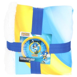 Sonic Sherpa Blanket Size 100 x 200 cm Ideal for Sofa and Bed Children Boys