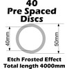 SmartSignsSolutions Pack of 40 GLASS SAFETY STICKERS ETCH EFFECT FRONT