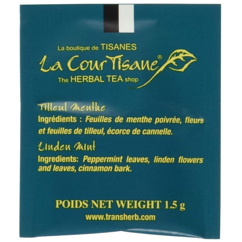 La Courtisane Herbal Tea Linden Flowers & Mint, Kosher, Gluten-Free,