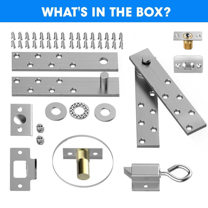 Pisman Pivot Door Hinges, Hidden Hinge Heavy Duty with Accessories