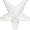 com-four® Luminous star in 3D with LED lighting in warm