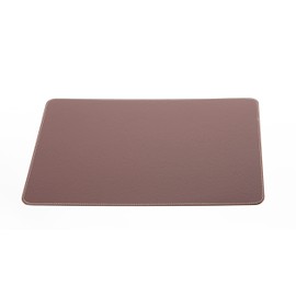 Nikalaz Set of 6 Placemats Made of Recycled Leather (18"x13", Brown)