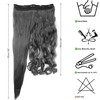 PRETTYSHOP 40 cm or 55 cm Clip-In Hair Extensions, Voluminous