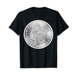 Numismatist Morgan Silver Dollar Coin Collector 2-Sided T-Shirt