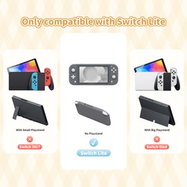Kuitmor Protective Case for Switch Lite,Kawaii Switch Cover Case,Anti-Scratch Soft Silicone Protective Shell for Switch Lite 2019 with 2 Thumb Grip Caps - BDG