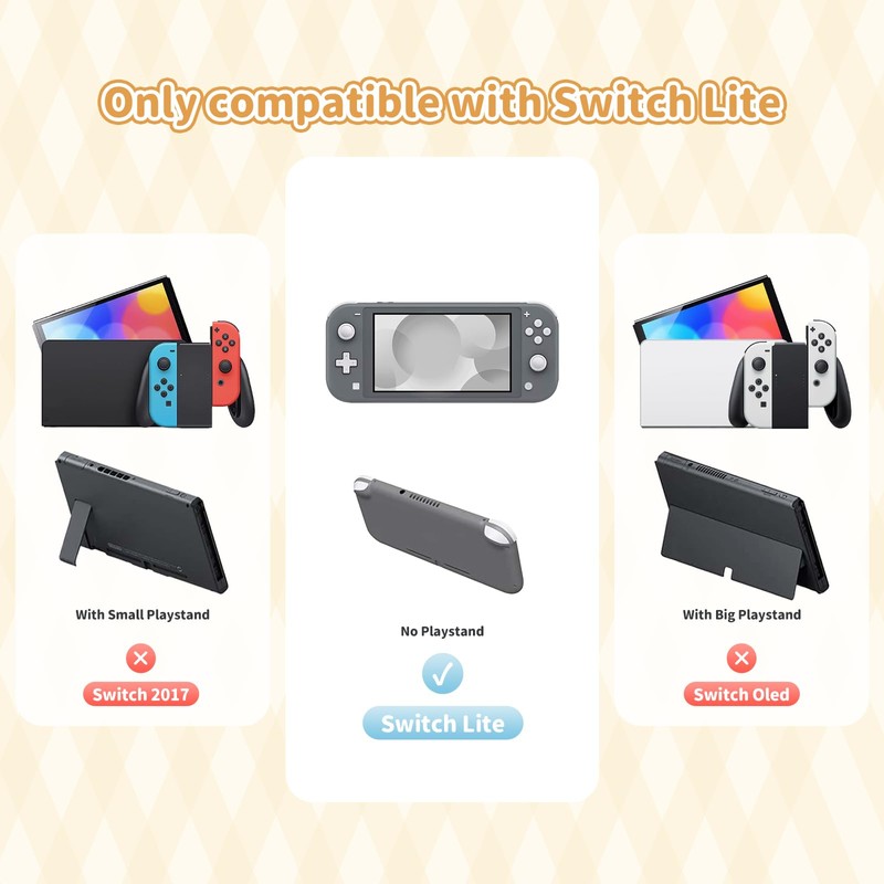 Kuitmor Protective Case for Switch Lite,Kawaii Switch Cover Case,Anti-Scratch Soft