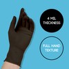 ASAP Black Nitrile Powder Free Examination Gloves, Disposable, 4 mil,