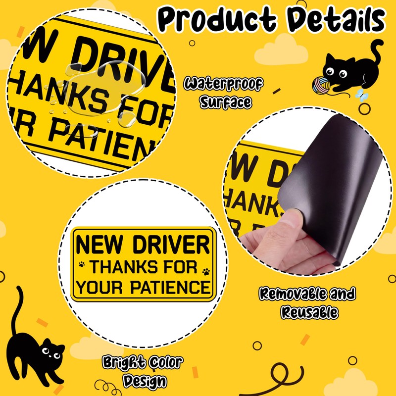 10 Pcs New Student Driver Car Magnet - Magnetic Bumper