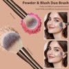 2Pcs Brochas de Maquillaje, Fundación Cepillo de Maquillaje Facial para