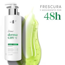 DOVE Shampoo Derma Care Balance Capilar, Frescura y Movimiento por 48h. Cabello Graso. Regenera de Cuero Cabelludo a Puntas. Desarrollado con
