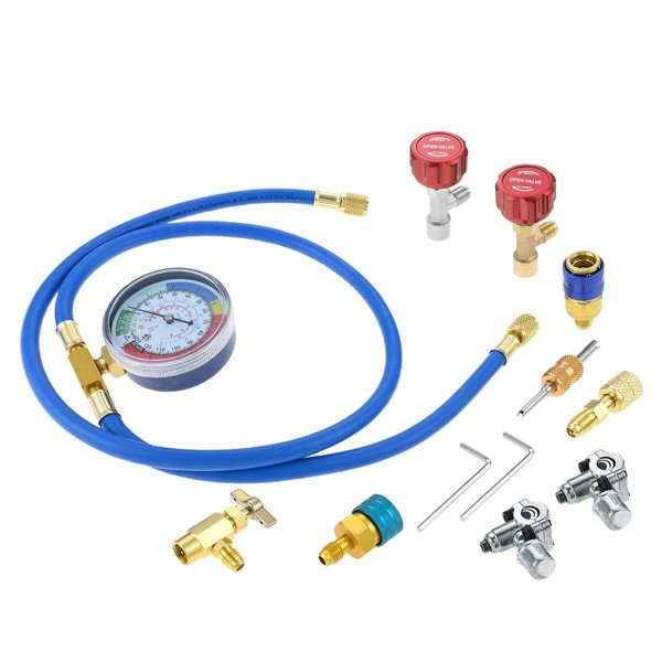 Mtsooning AC R134A R1234YF Refrigerant Recharge Hose Kit